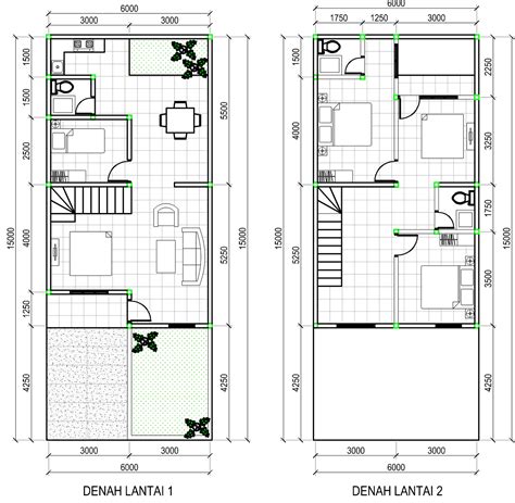 gambar denah rumah minimalis  lantai desain  model rumah unik
