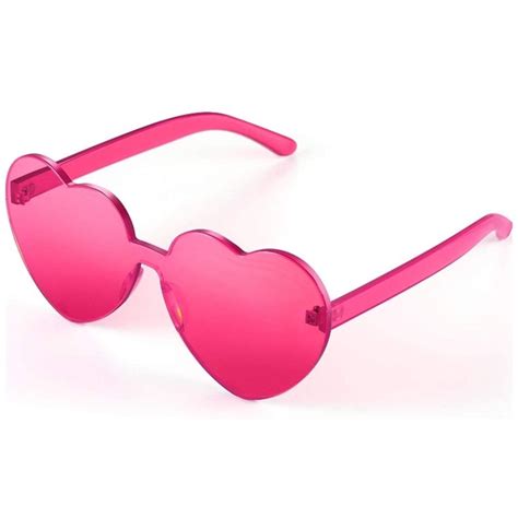 The And Dark Pink Rimless Sun Glasses Nwt In 2021 Heart Shaped Sunglasses Party Sunglasses