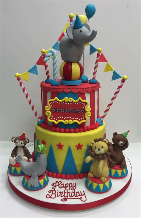 Circus Themed Childrens Birthday Cake And Party Cakes By Robin