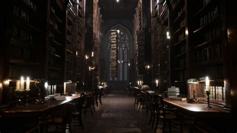 artstation hogwarts library in unreal engine 4 25 video in description