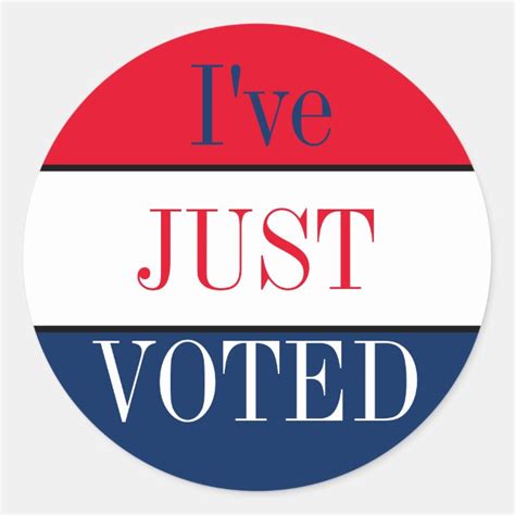 Ive Just Voted Classic Round Sticker