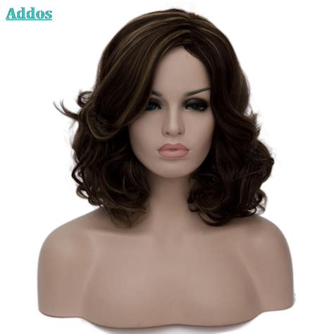 Buy Top Quality Medium Length Curly Wigs Sexy Female