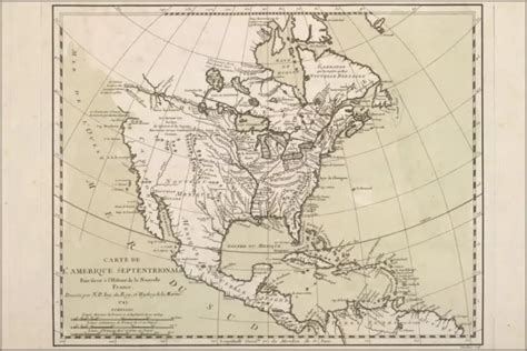 Poster Many Sizes Map Of North America Pre United States 1743 Eur 26