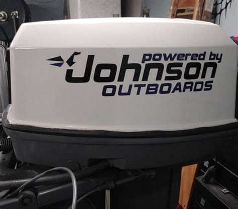Pair 2 Of Johnson Outboard Vinyl Decals Etsy