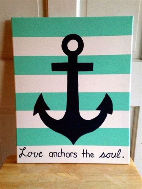 easy-things-to-paint-on-canvas | Canvas painting diy, Anchor canvas