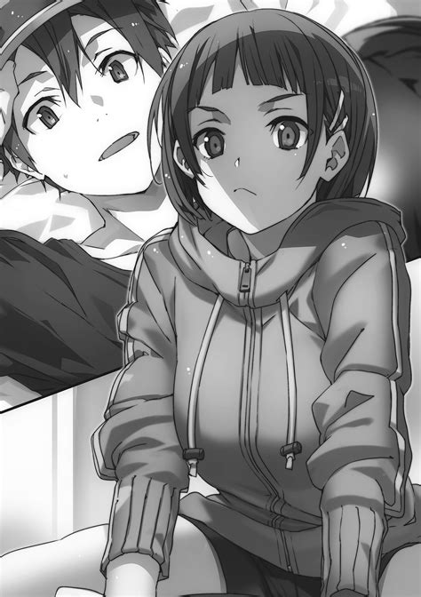 Abec Sword Art Online Kirigaya Suguha Kirito Monochrome Yande Re