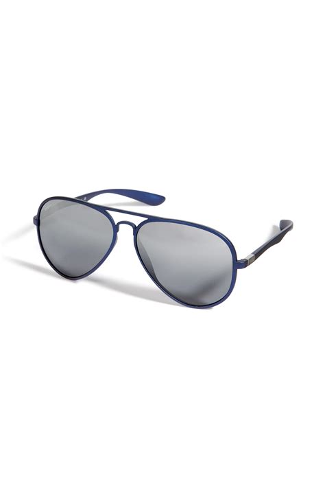 ray ban lite force aviator tech sunglasses in blue lyst