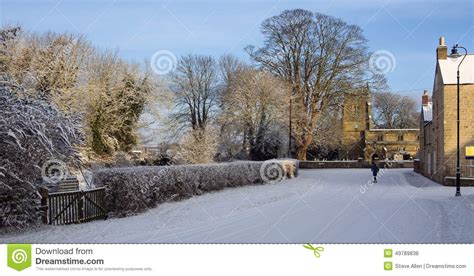 Winter Snow North Yorkshire England Stock Photo