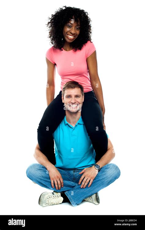Girl Sitting On Mans Shoulders Cut Out Stock Images And Pictures Alamy
