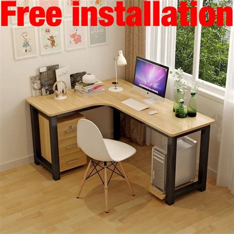 Umd L Shaped Study Table With Free Installation Shopee Singapore