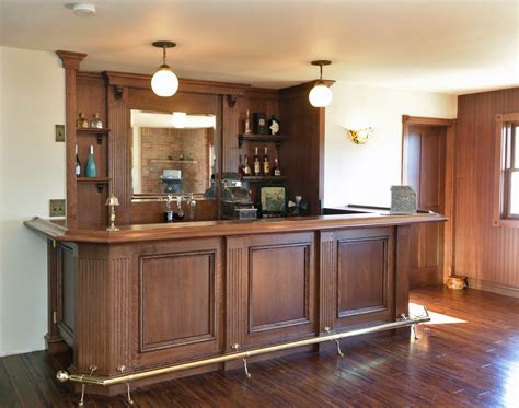 Quartersawn Victorian Style Bar Unique Design Cabinet Co