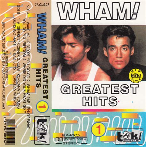 Wham Greatest Hits 1 1997 Cassette Discogs