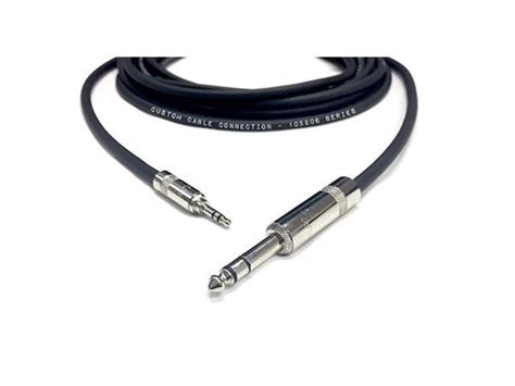 10 Foot Pro Audio 14 Inch 635mm Trs To 18 Inch 35mm Trs Balanced Cable