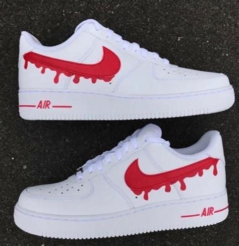 Custom Air Force 1 Red Dripping Custom Air Force 1 Red Dripping Price