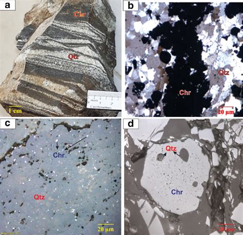 Macroscopic And Microscopic Photographs Of Chromite Ore A Alternate