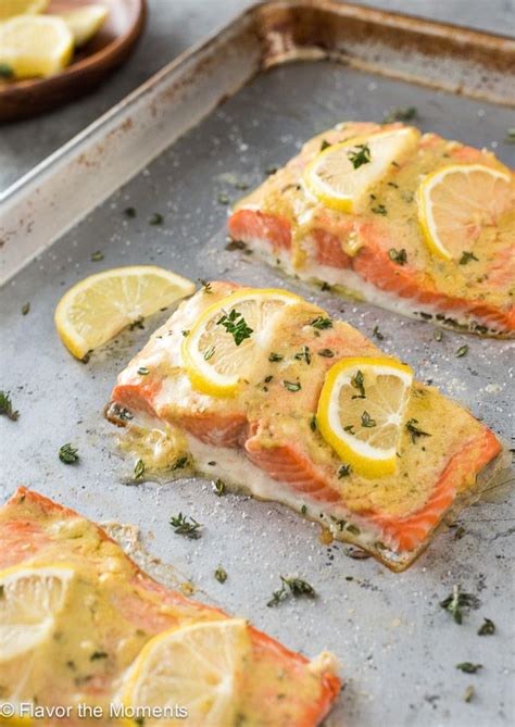 Easy Baked Lemon Dijon Salmon Is Tender Delicious Oven Baked Salmon