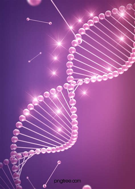 Background Of Purple Light Emitting Dna Chains Wallpaper Image For Free