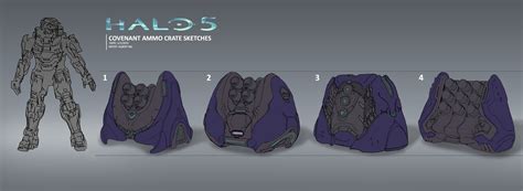 Halo Guardians Covenant Ammo Crate Sketches