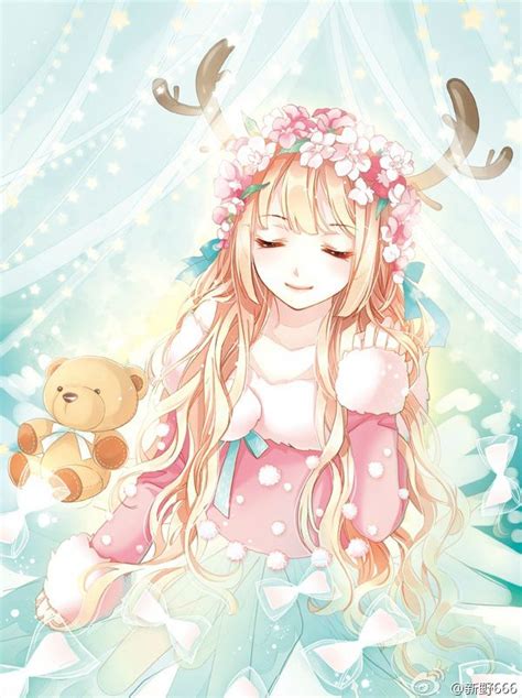 Anime Artwork Deer Antlers Girl Anime Princess Anime Anime Artwork