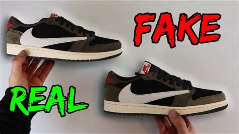 Real Vs Fake Nike X Travis Jordan 1 Og Low Sneaker Comparison Youtube