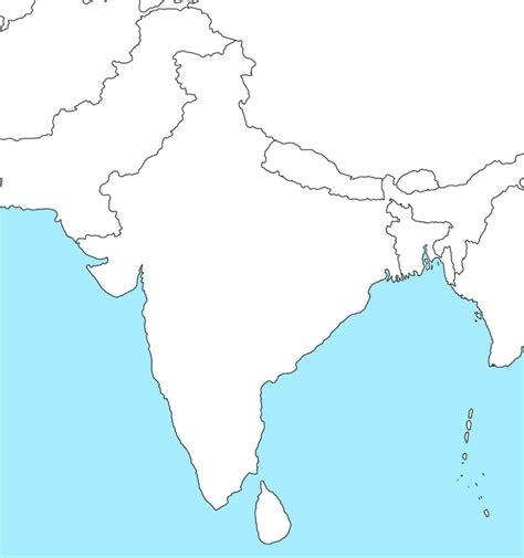Blank India Map With State Boundaries Time Zones Map
