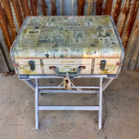Sold Accepting Custom Orders Repurposed Vtg Suitcase Table Etsy
