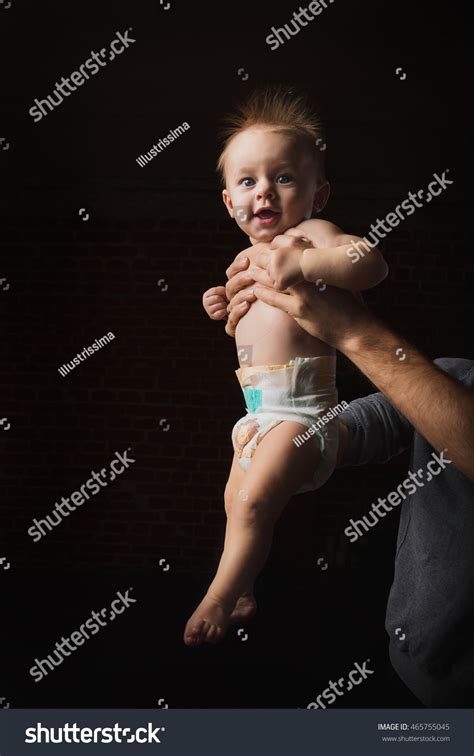 Naked Father Son Diaper Stock Photo Shutterstock