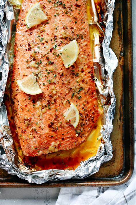 Recipe For Salmon Fillets Oven Garlic Butter Baked Salmon Easy Oven Baked Salmon Recipe