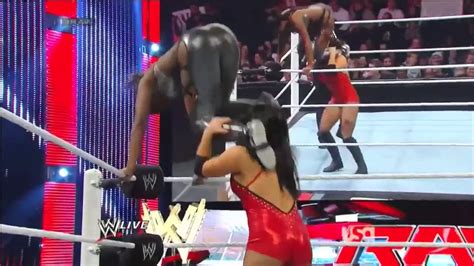 WWE Naomi S Boob Pops Out In Match Against Aksana YouTube