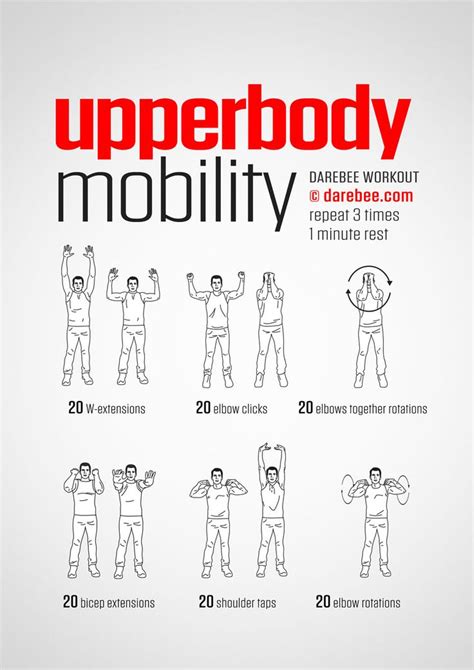 Upperbody Mobility Workout Bodyweight Workout Workout Senior Fitness