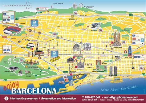 Mapa Turístico De Barcelona 2023 Mapa
