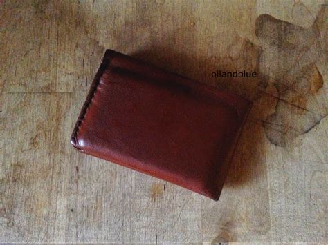Oil And Blue Diy Leather Wallet And Pattern Template