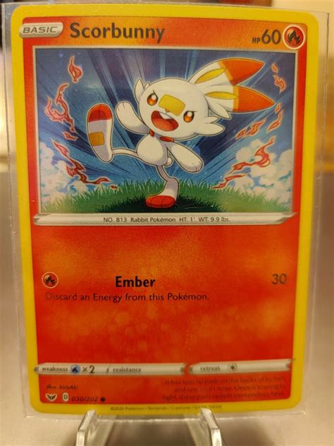 Maybe you would like to learn more about one of these? Collectible Card Games Sword & Shield Set Common Pokemon Card Scorbunny 030/202 - NM 2020 ...