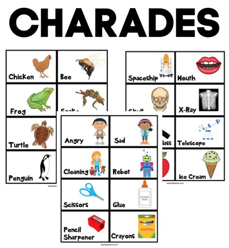 96 Printable Charades Ideas For Kids Charades For Kids Charades Fun