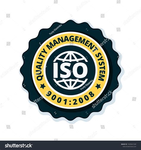 Iso 90012015 Label Illustration Stock Vector Royalty Free 1029541549