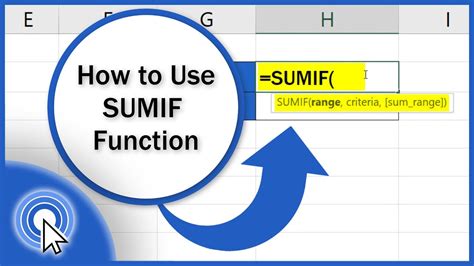 How To Use Sumif Function In Excel Step By Step Youtube