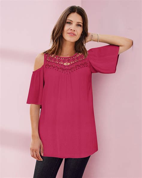 Together Lace Trim Crepe Blouse Ambrose Wilson