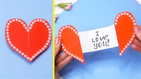 Heart Card Easy Diy Paper Crafts Heart Card Youtube