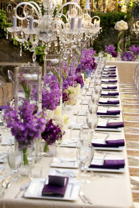 Lilac Table Decorations Wedding Tables