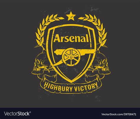 Arsenal Fc London Football Club Royalty Free Vector Image