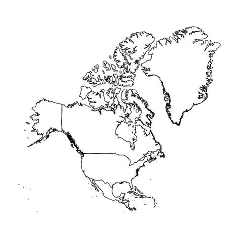 Outline Simple Map Of North America 3087849 Vector Art At Vecteezy