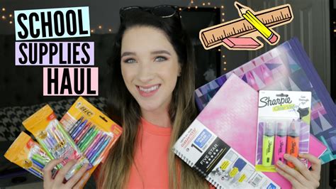 Back To School Supplies Haul 2017 Youtube