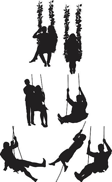 30 Woman Silhouette Swinging On A Rope Stock Photos Pictures