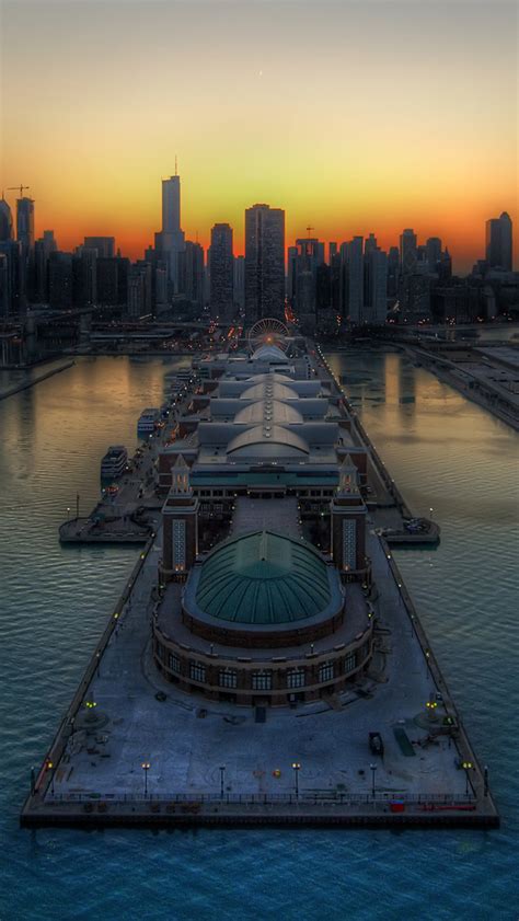 Chicago Skyline Iphone Wallpapers Free Download