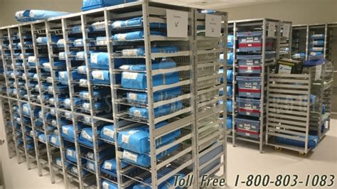 No Stack Sterile Processing Blue Wrap Surgical Tool Pack Storage Racks