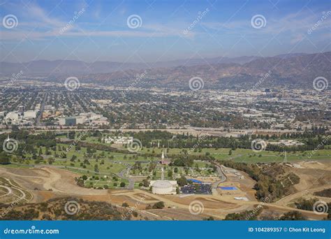 Aerial View Of Burbank Cityscape Stock Image Image Of County City