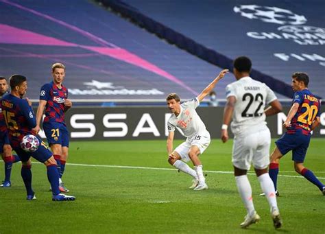 نتيجة مباراة بايرن ميونخ ولايبزيج اليوم 03/04/2021 في الدوري الالماني. نهاية المباراة: بايرن ميونخ (8)-(2) برشلونة.. ربع نهائي ...