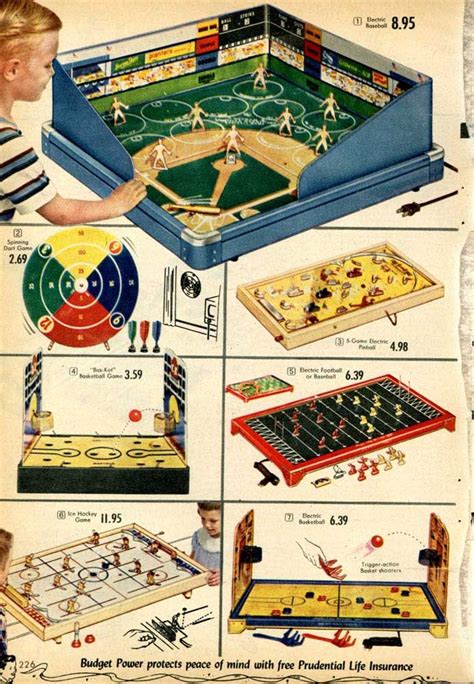 Vintage Sports Themed Board Games From A 1955 Spiegel Catalog 1950s