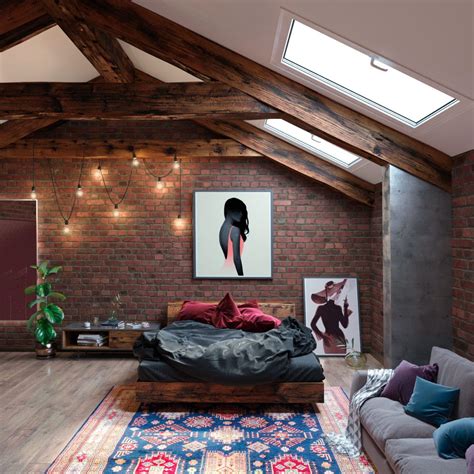 Spacious Loft Style Bedroom Interior Designio Decoração