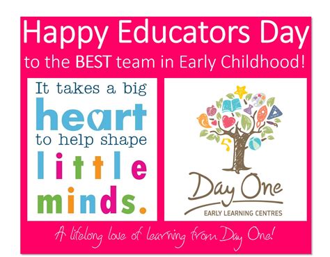 Happy Educators Day Day One Early Learning Centres